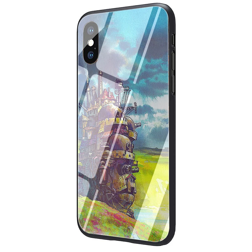 G7 Howl's Howls движущийся замок из закаленного стекла чехол для телефона iPhone 5 5S 6 6S 7 8 Plus X XR XS 11 pro Max - Цвет: G7