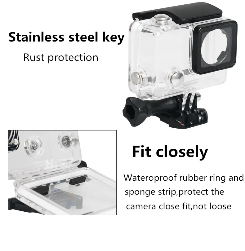 5 комплектов оптовая продажа водонепроницаемый чехол для камеры gopro hero3 + 3 4 45