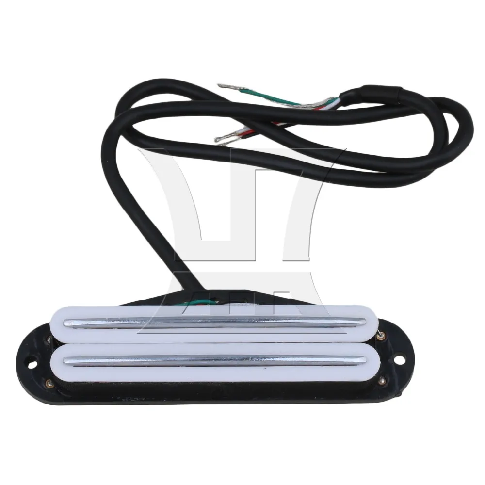 Yibuy белый H010W CR двойной рельсовый клинок звукосниматель 4 провода для