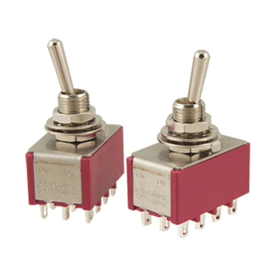 Продвижение! 2 шт. AC 250 В 2A 120 5A 12 Pin 4PDT Вкл/вкл переключатель|switch momentary|switch bestswitch interlock