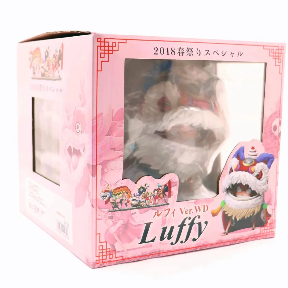 

ONE PIECE Spring Edition Monkey D. Luffy Spring Festival Lion Dance PVC Action Figure Collectible Model Toy Box-Packed 15cm