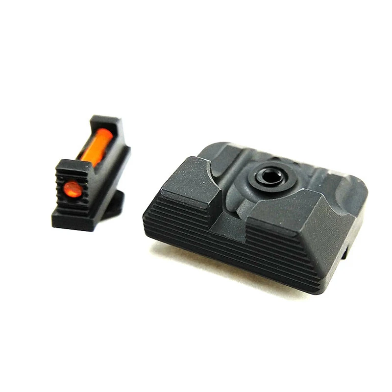 Красно-зеленый оптоволоконный передний прицел/задний боевой прицел Glock v3 черный