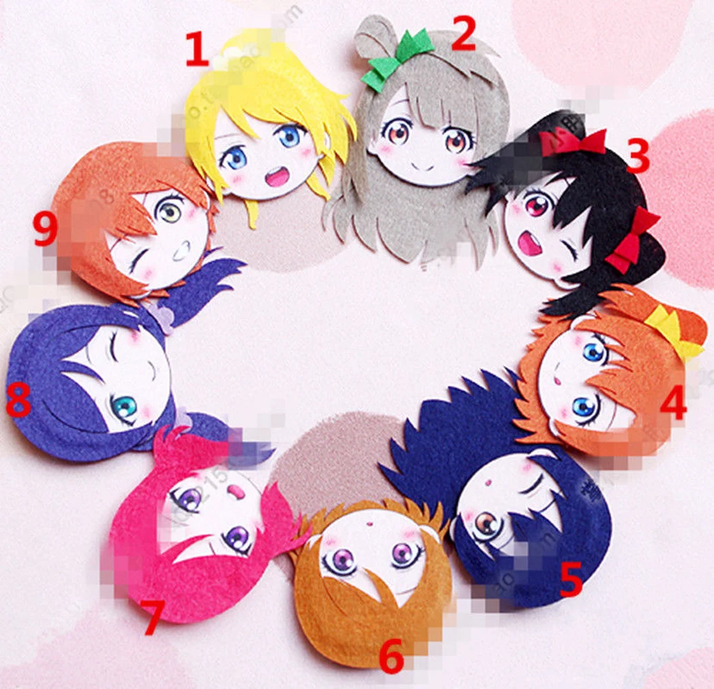 T1443 аниме Lovelive! Знак контакты брошь школьный рюкзак украсить Дом и сад