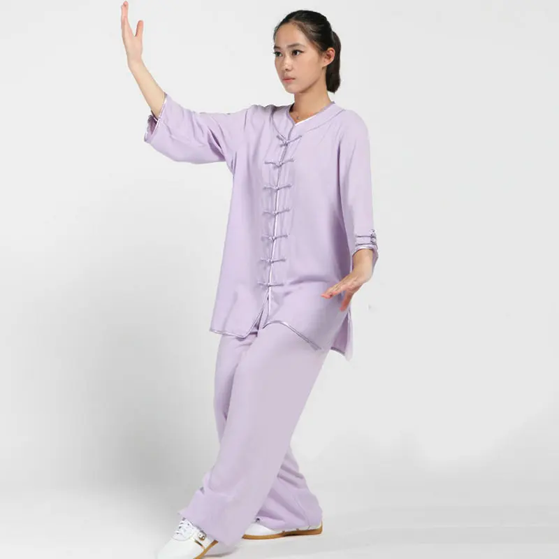 Хлопковая и вискозная форма для Тай Чи китайская одежда кунг-фу тайцзи женский