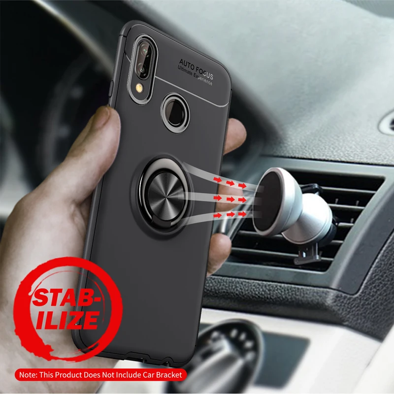 Чехол для Huawei Honor Play роскошный Магнитный кольцевой кронштейн на полный чехол