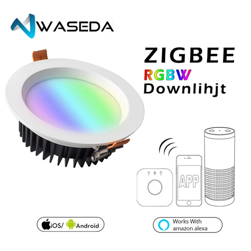 Умный 9W LED RGBW RGB контроллер приложения с Amazon plus Светодиодная лампа rgb ZLL