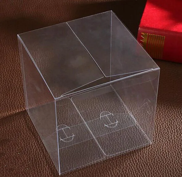 Коробка с логотипом на заказ дополнительная коробка из прозрачного ПВХ 90x90x90 мм