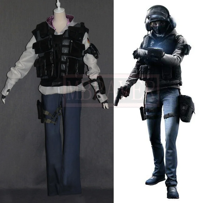 Тома Клэнси Радуга шесть осада IQ Моника Weiss костюмы для хеллоуина наряд Косплэй