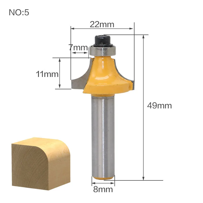 1 шт. 8 мм хвостовик триммер очистка сливная отделка вольфрамовая деревянная