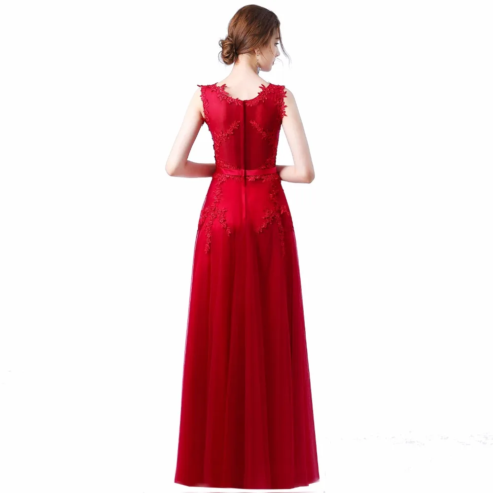 Robe De Soiree Новое милое Розовое Кружевное длинное вечернее платье для невесты без рукавов прозрачное банкетное сексуальное платье для выпускного вечера