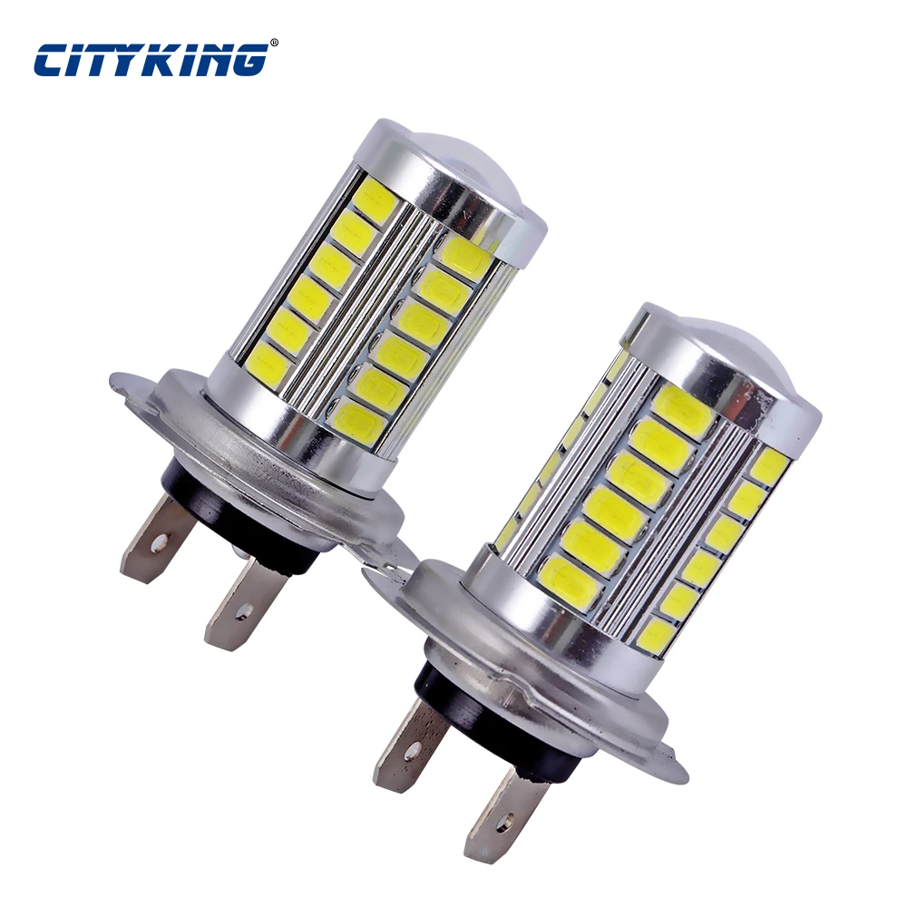 

4 x H7 светодиодсветильник высокой мощности для h4 h7 LED 33SMD 5730 5630 противотумансветильник ры Противотуманные фары светодиодные передние фары ав...