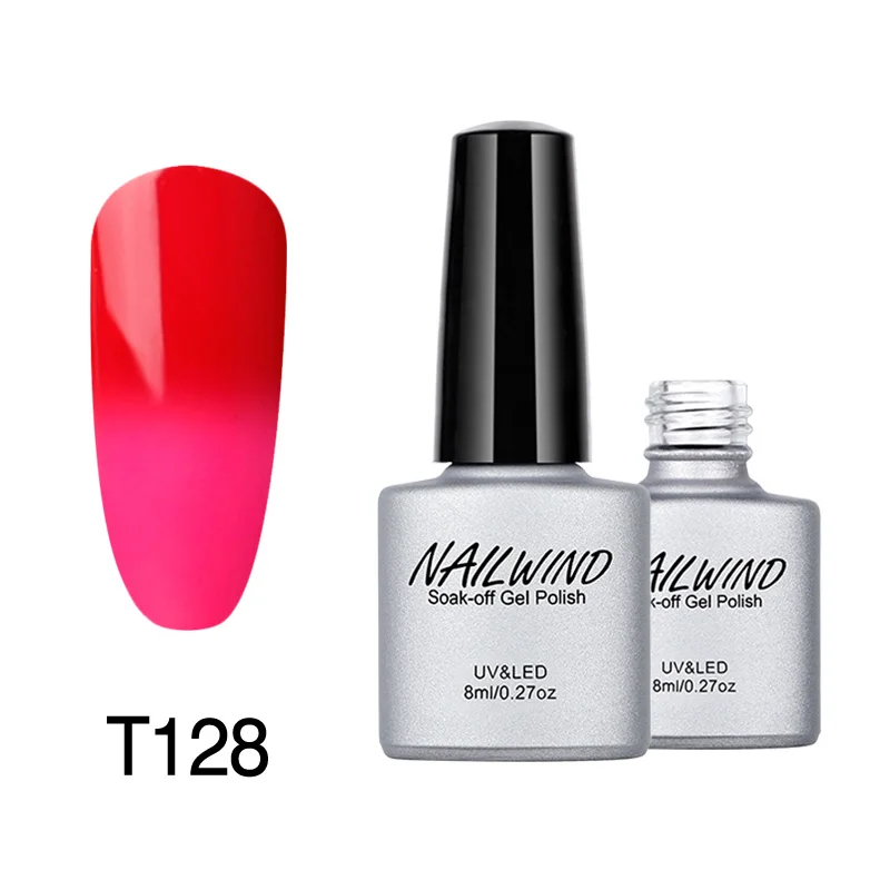 128 NAILWIND 8 мл Хамелеон Температура Цвет изменение ногтей гель для ногтей UV светодиодный Блеск Польский Маникюр гель лак - Цвет: 128