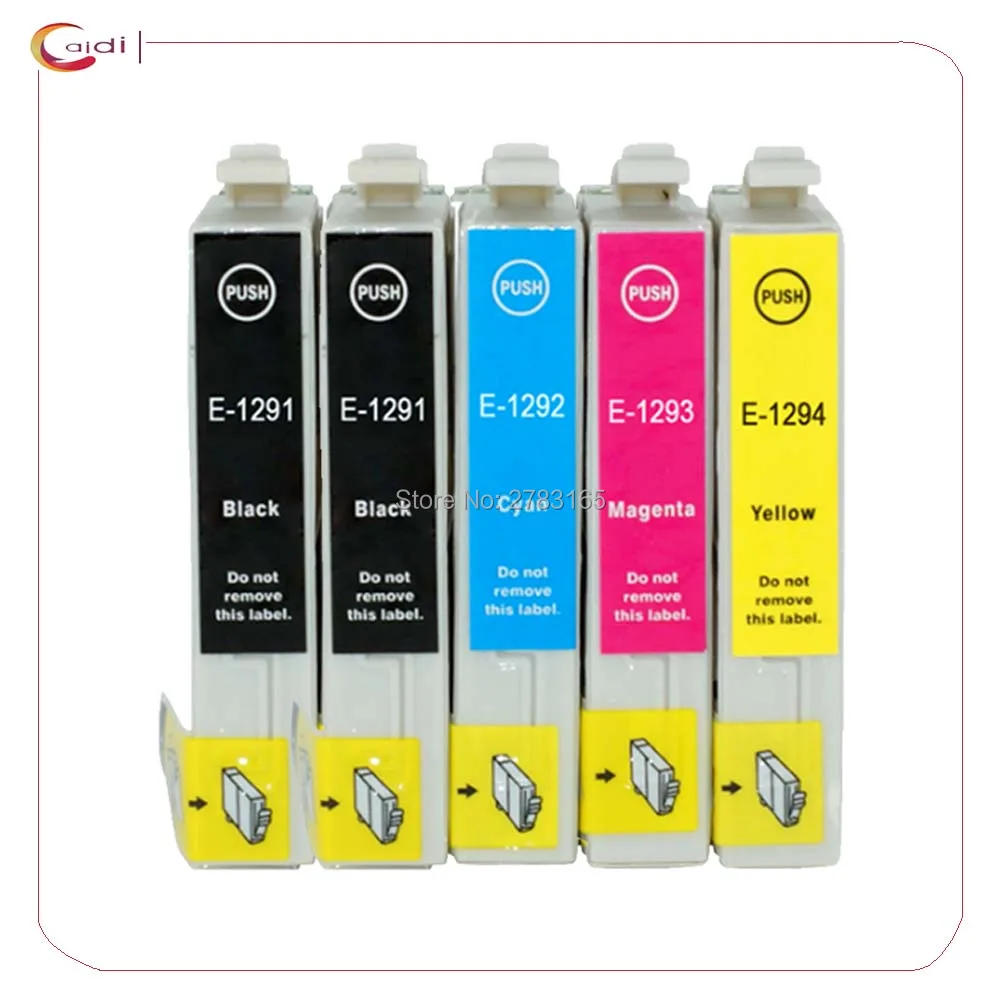5 шт. совместимый T1291 T1294 T129 E-1291 картриджи для Epson Stylus SX235W SX-235W SX 235 Вт струйный принтер