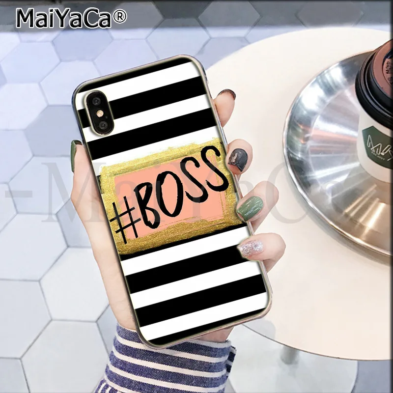 MaiYaCa Boss Girl Lady роскошный модный Чехол для мобильного телефона для Apple iPhone 8 7 6 6S Plus X XS max 5 5S SE XR Чехол для мобильного телефона - Цвет: 5