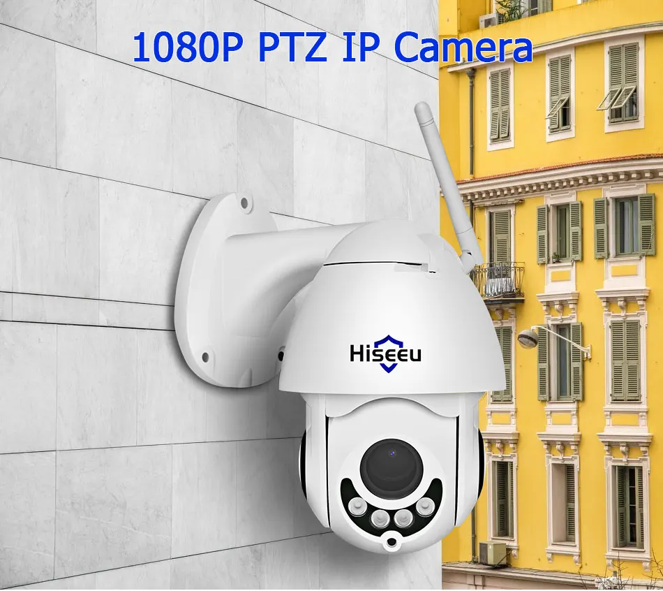 Hiseeu 1080P PTZ ip-камера наружная водонепроницаемая Мини скоростная купольная камера 2MP цветная камера ночного видения IP CCTV камера безопасности P2P