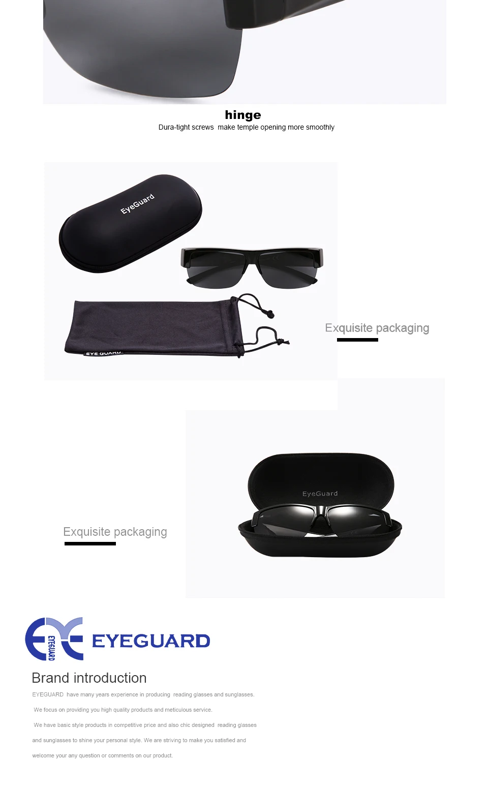 EYEGUARD подходит для солнцезащитных очков крышка очки для чтения близорукость поляризованные линзы светильник& Стильный