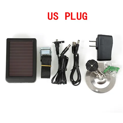 US PLUG Наружная солнечная панель зарядное устройство США/ЕС вилка power bank охотничья камера зарядное устройство для Suntek HC-300M HC800 HC-801m охотничья камера - Цвет: US PLUG
