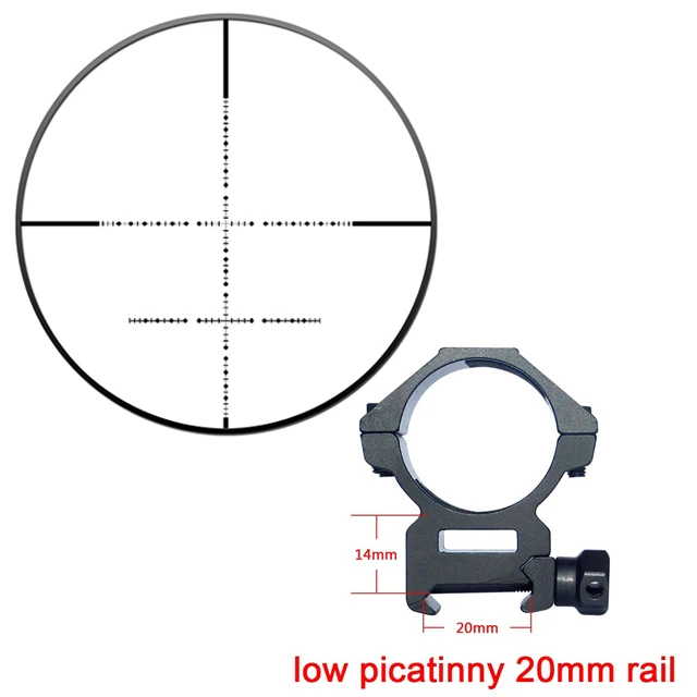 low picatinny 20 mm Открыватель охотничий оптический VT-2 6-24X44SFIR красный и зеленый крест освещение воздушное стрелковое тактическое перекрестное прицел - Цвет: low picatinny 20 mm