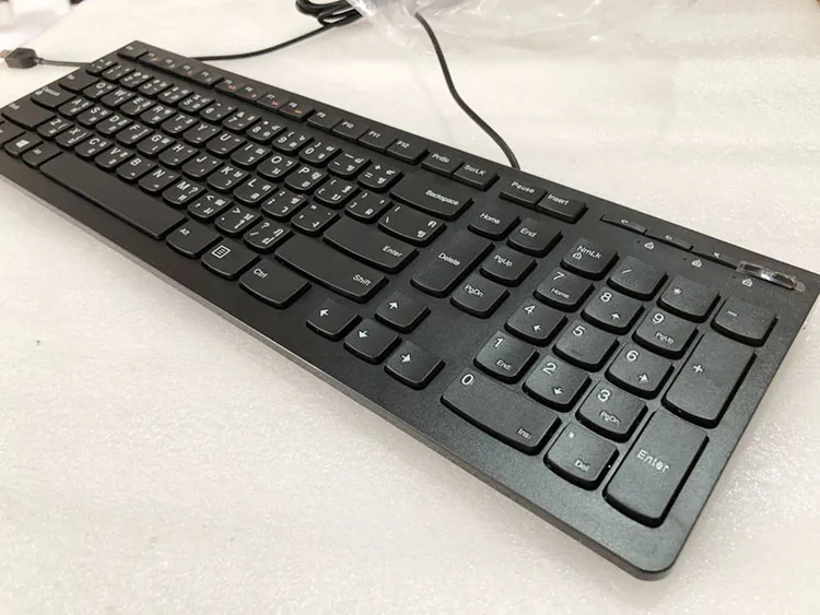 MAORONG TRADING тайская клавиатура для Lenovo оригинальная USB Проводная ультратонкая