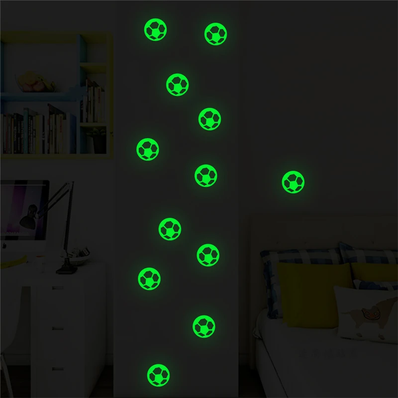 

creative football switch panel stickers bedroom glow in the dark home decor fluorescent wall decals diy vinyl wallpaper