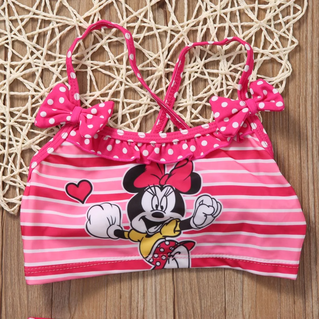 Лето 2017 детский купальник из двух предметов танкини для маленьких девочек