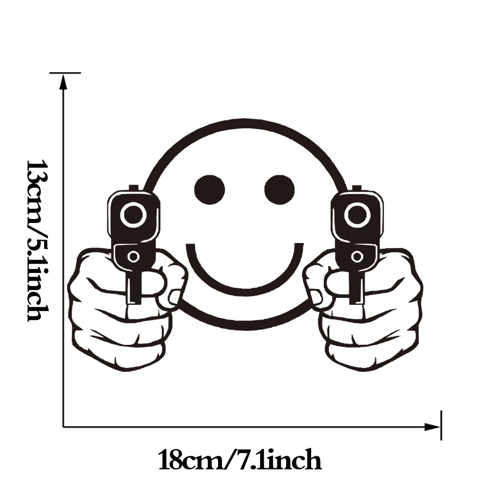 DCTOP смайлик ружья виниловые наклейки на стены художественный дизайн