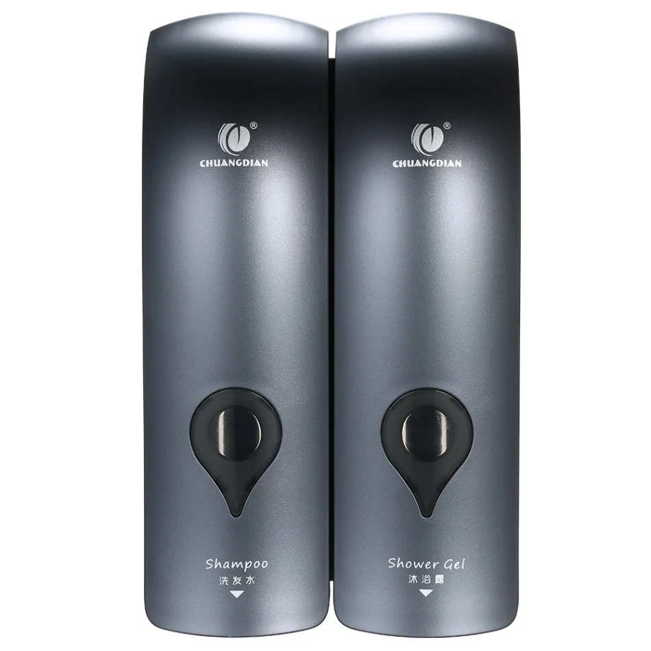 Two pcs 300ML 300 мл* 2 самоклеющийся дозатор для мыла настенный ручной дозатор для мыла для ванной комнаты гель для душа жидкий шампунь дозатор держатель - Цвет: Two pcs 300ML