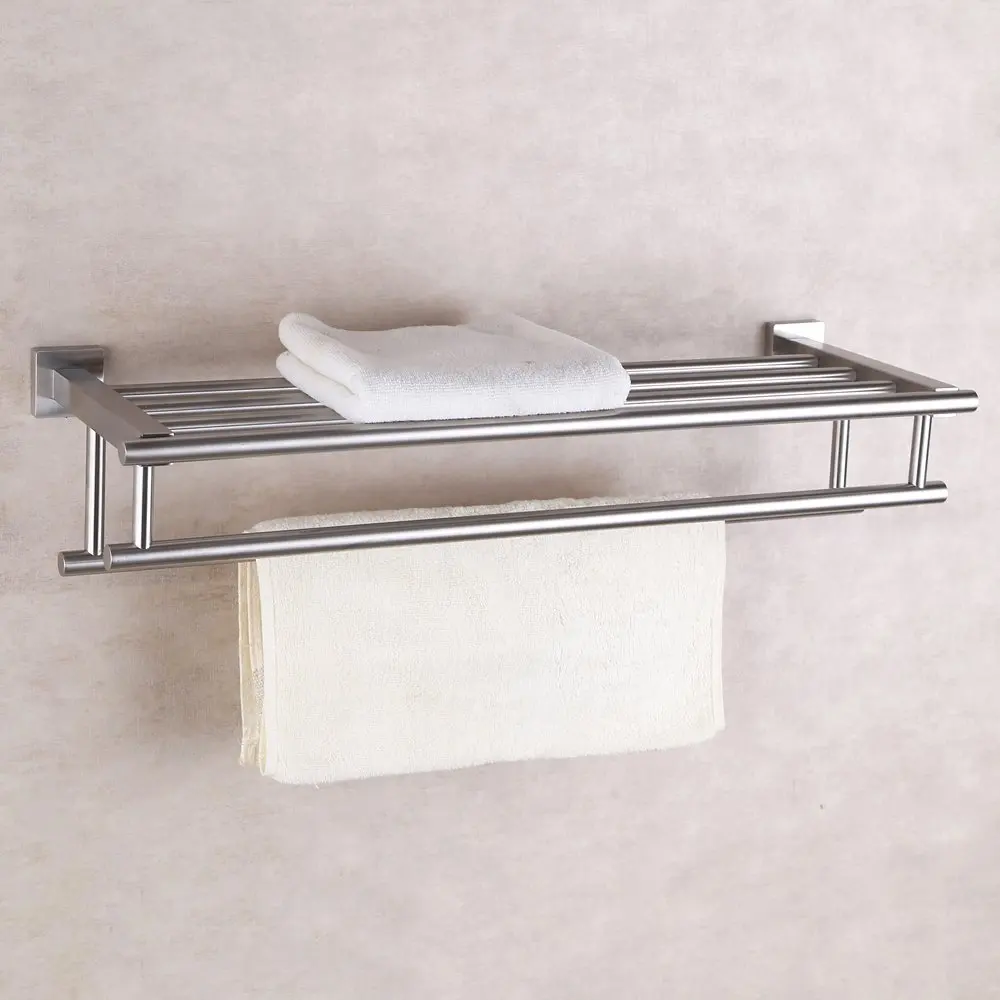 Полка для полотенец из нержавеющей стали с матовой отделкой 600 мм|bathroom shelf|towel rack