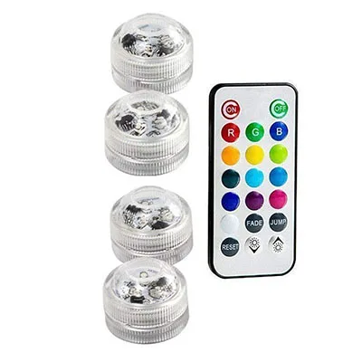 4 Lamp 1 controller Водонепроницаемый SMD3528 погружной светодиодный светильник s RGB подводный ночной Светильник Свадебная чайная ваза-лампа чаша вечерние Рождественский декоративный светильник - Испускаемый цвет: 4 Lamp 1 controller