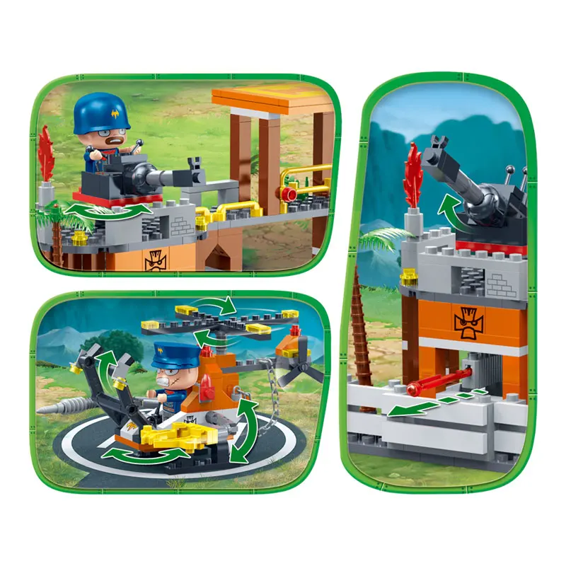 Banbao PowpowBing Forward guard station soldiers Building blocks for boy children Educational Toy Military vehicles model Bricks | Игрушки и