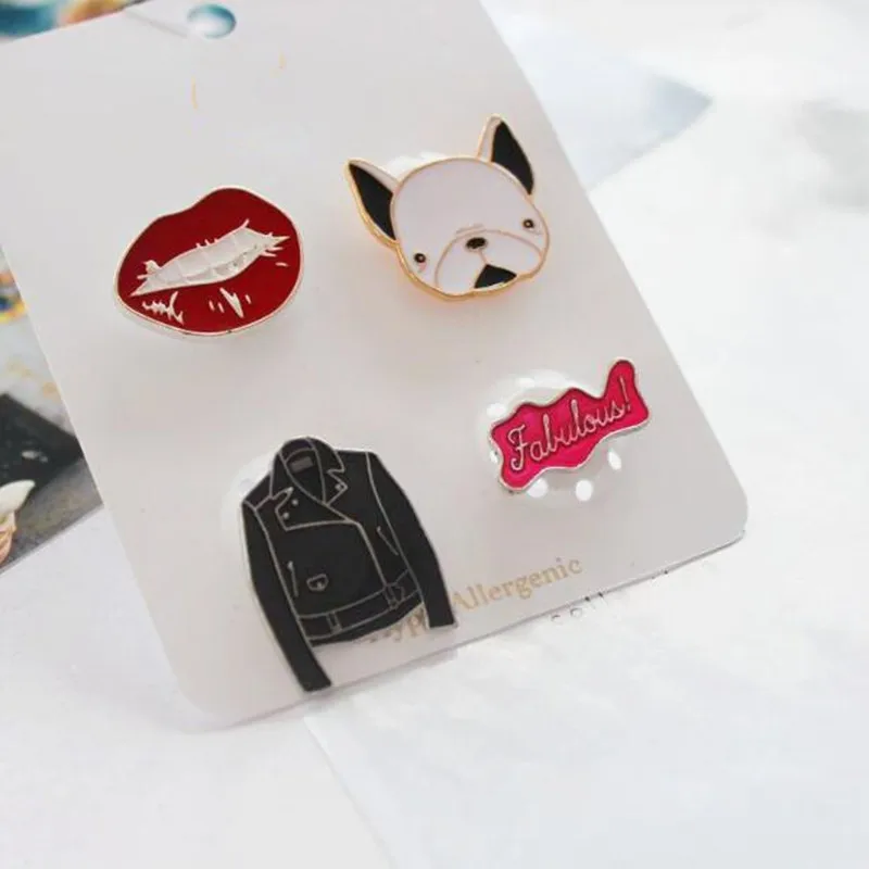 Timlee X340 эмали штырь падения глазурь с милыми изображениями животных моржи собаки