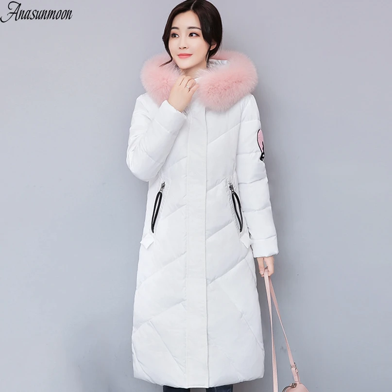 ANASUNMOON Clothing Female 2017 New Women's Winter Jacket Cotton Jacket Slim Parkas Hooded Coat Wadded Jacket Female