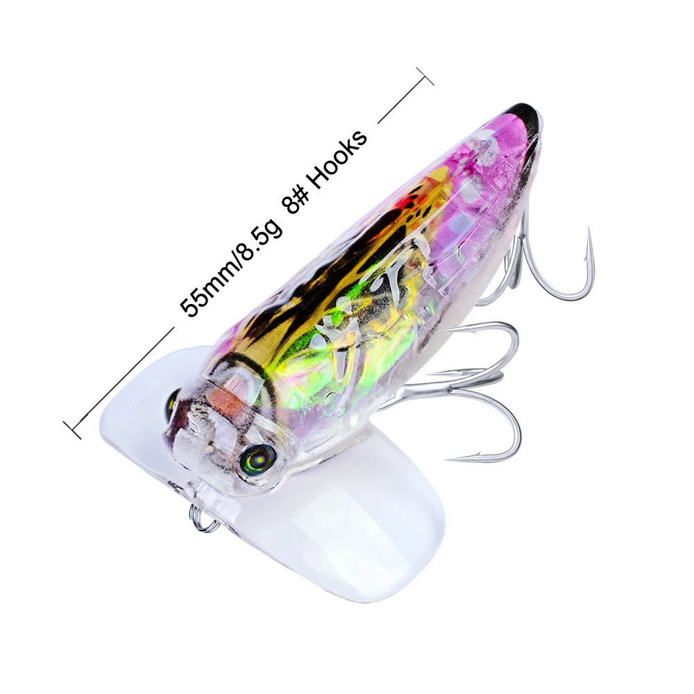 1PC insect Lures 8.5g-0.30oz Hard Bee Fishing Bait 5.5CM-2.17'' Tackle with 8# BKB Hook | Спорт и развлечения