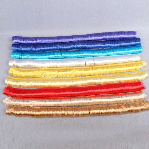 10 шт./слот волосы для куклы красные золотые черные синие желтые парик с бахромой