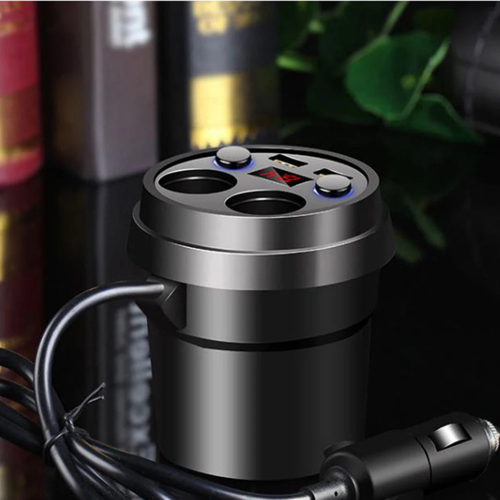 Автомобильное зарядное устройство 2 USB DC/5V 3.1A адаптер в виде стакана Разветвитель