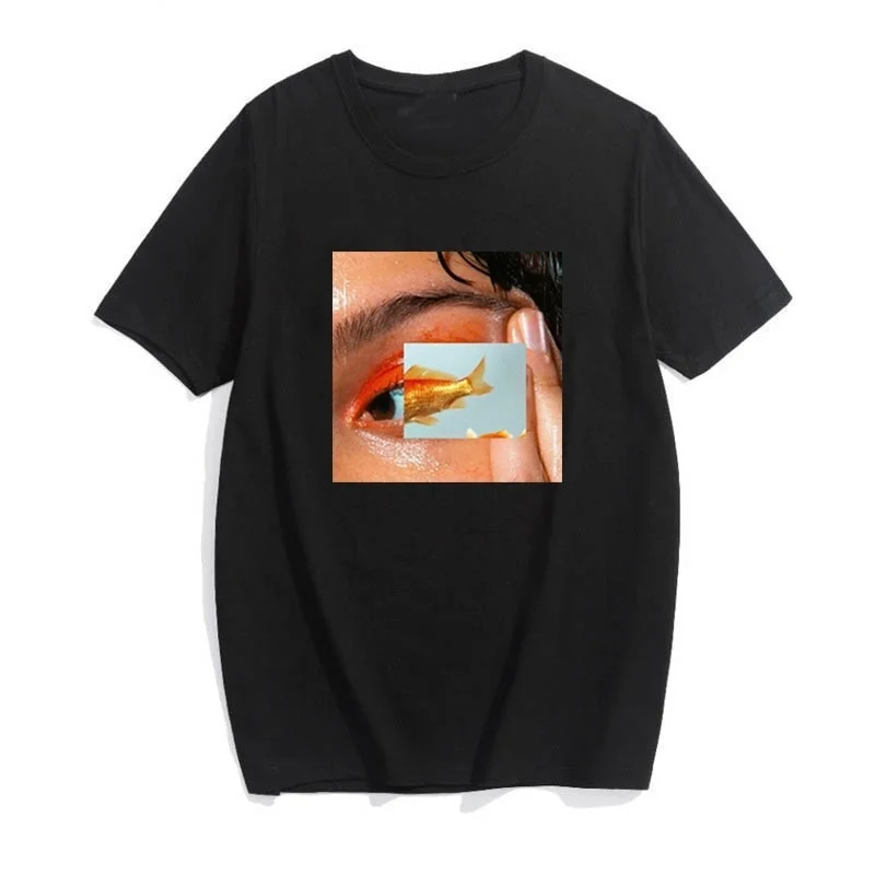 

Starqueen-JBH Korean Version of Pure White Cute Funny Printing Series Polyester Short-sleeved Clothes Large Size Clothes Jersey