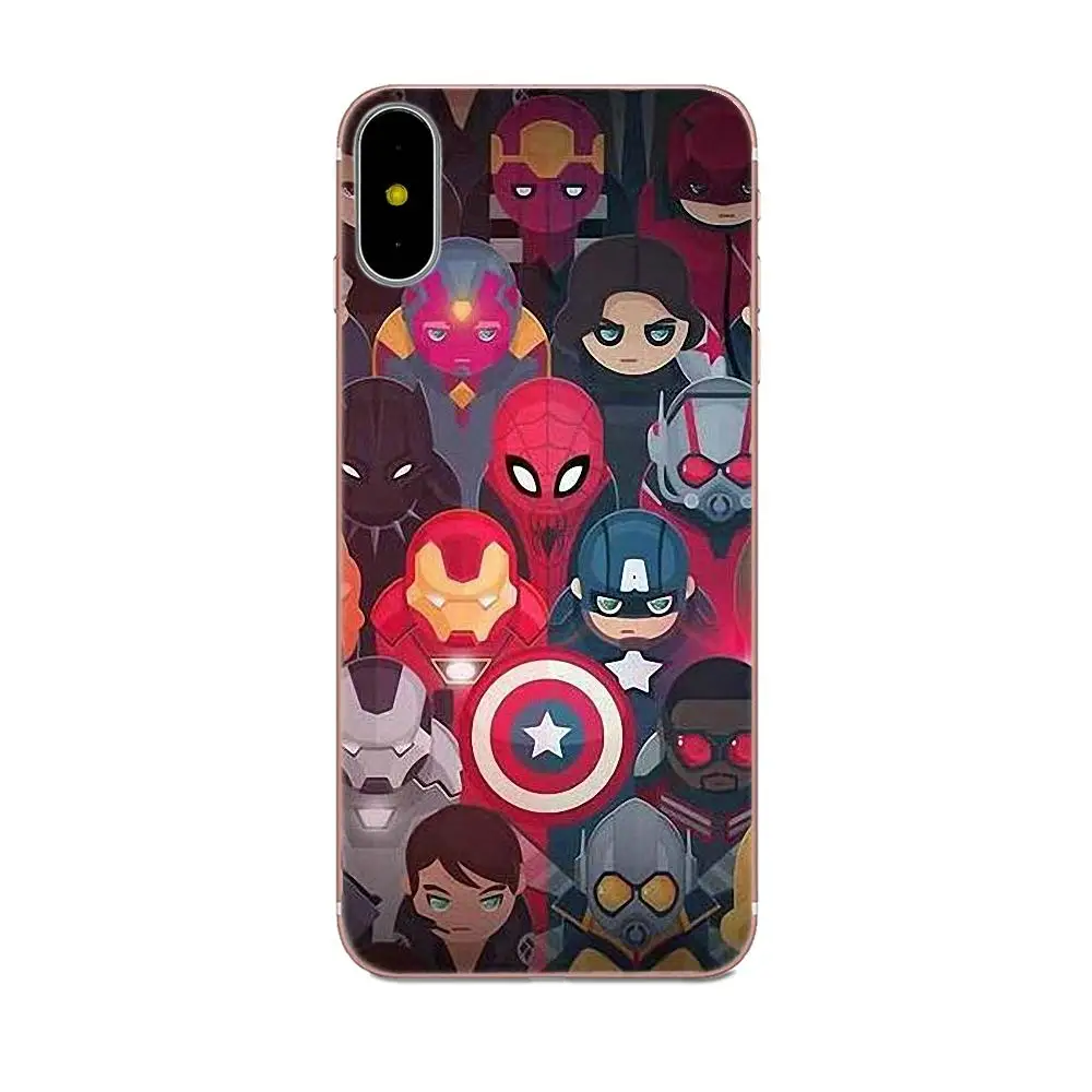 Мягкий дизайн для Huawei Honor 4C 5A 5C 5X 6 6C 6A 6X 7 7X 8 9 V8 V10 Y3II Y5II Y6II G8 P7 Play Lite Marvel наклейки