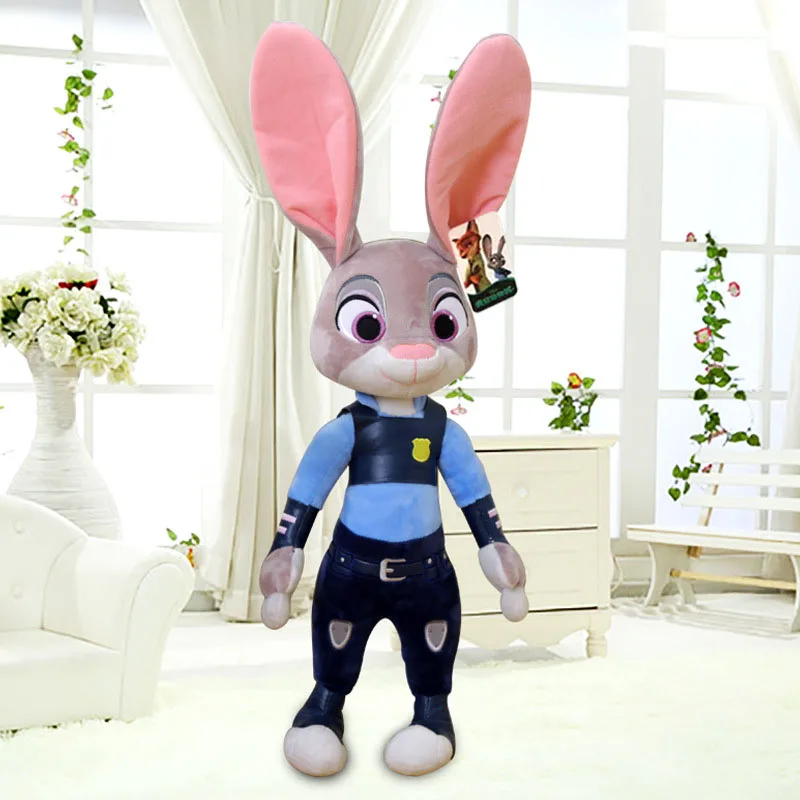 Disney Zootopia 40 см ручная кукла милый мультфильм кролик Джуди Фокс Ник плюшевые