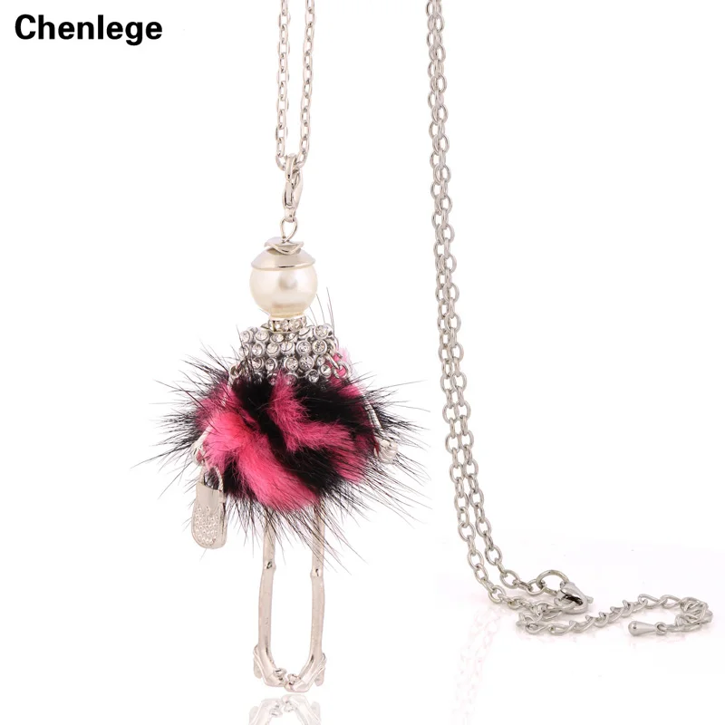 Новинка модная кукольная подвеска колье очаровательное шерстяное платье