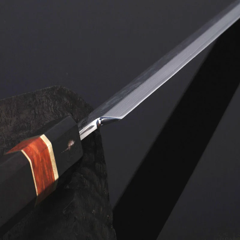 Кухонный нож Kiritsuke 12 дюймов лезвие с узором из Дамаска на сердечнике VG10 для