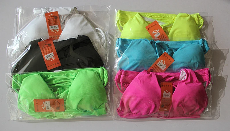 Classic Design Removable Padding 2019 Plunge Halter Swimwear Women's Bandage Sexy Bikini Swimsuit 2 Piece Women |