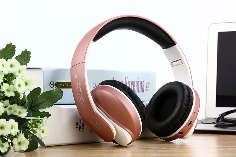 Беспроводной Bluetooth гарнитура наушники Поддержка TF музыкальный плеер FM для