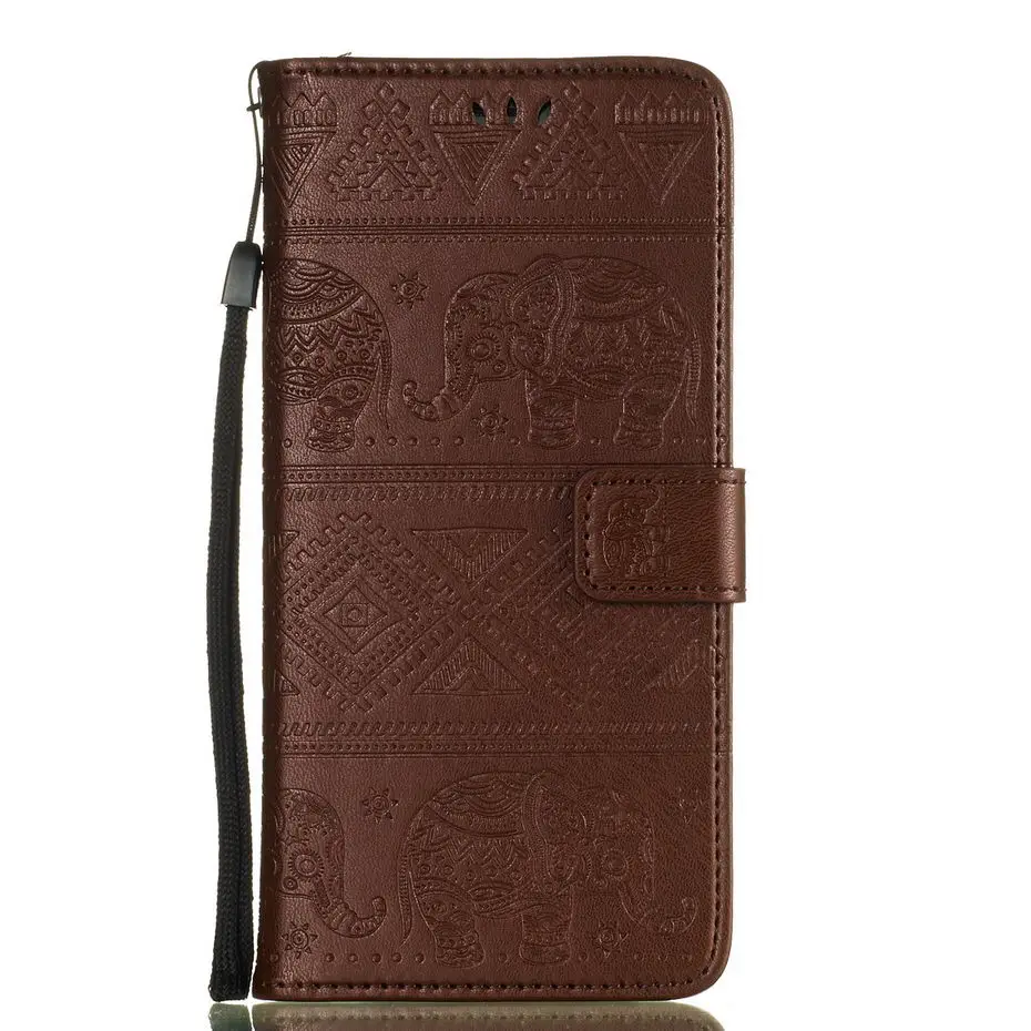 Чехол для телефона из тисненой кожи с изображением слона LG Stylo 4 флип-кошелек