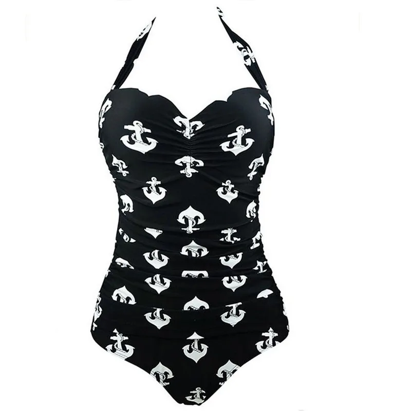 Женский купальник Maillot De Bain однотонный большого размера XXL в горошек|full body