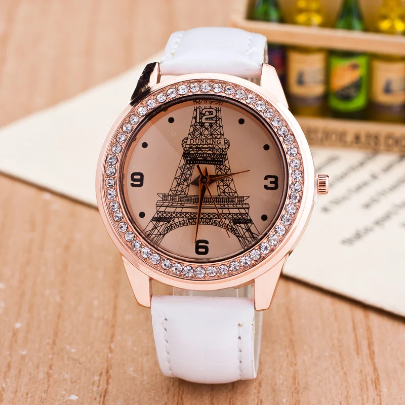 Relogio Feminino Effiel Tower женские кварцевые часы модные повседневные кожаные Наручные с