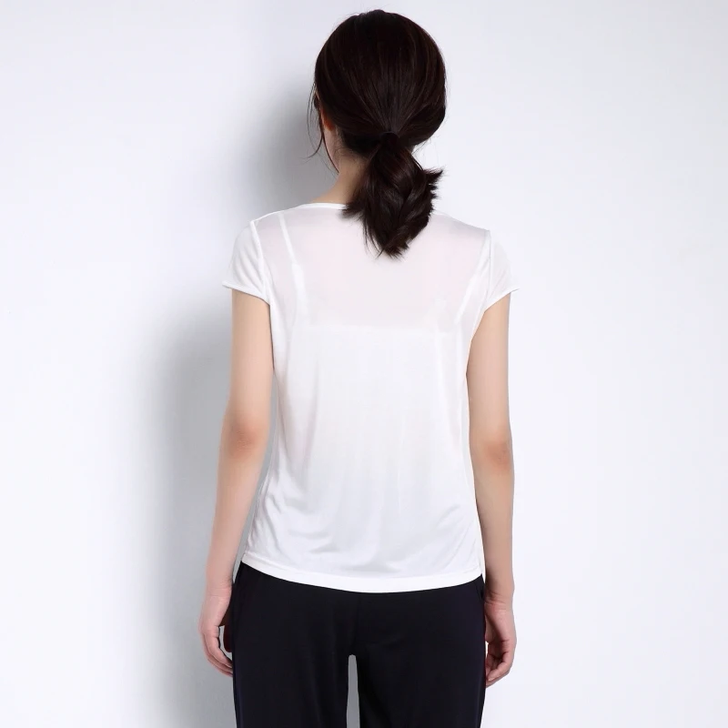 Женские летние топы из размера плюс шелка женские весенние шелковые футболки с