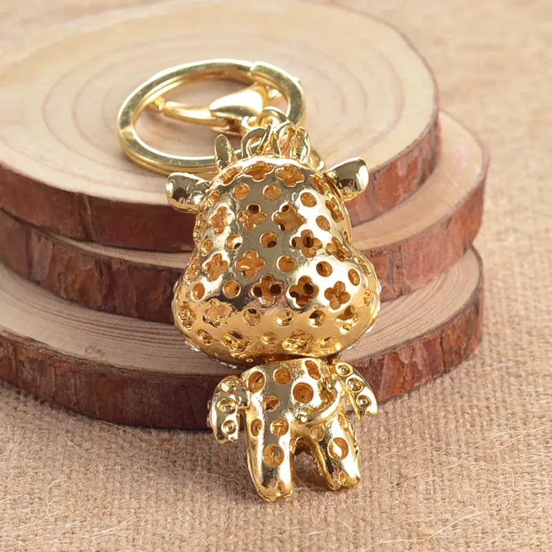 Высокое качество Diy автомобильный брелок Ainmal быка коровы 3D мини сумка Brelok Rhineshone