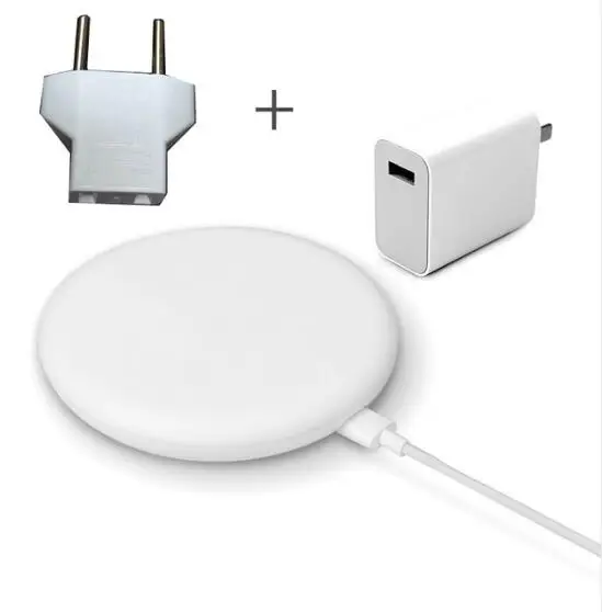add 2 adpter Xiao mi Беспроводное зарядное устройство 20 Вт макс для mi 9(20 Вт) mi X 2 S/3(10 Вт) Qi EPP совместимый мобильный телефон(5 Вт) несколько безопасный - Тип штекера: add 2 adpter