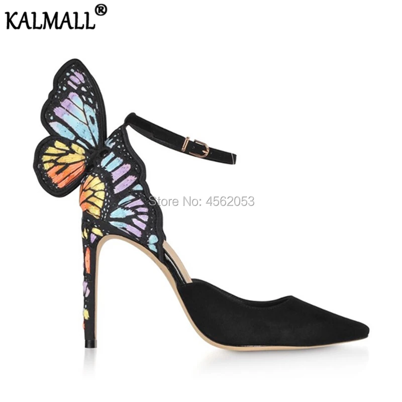 KALMALL/женские летние сандалии на высоком каблуке с острым носком и ремешком