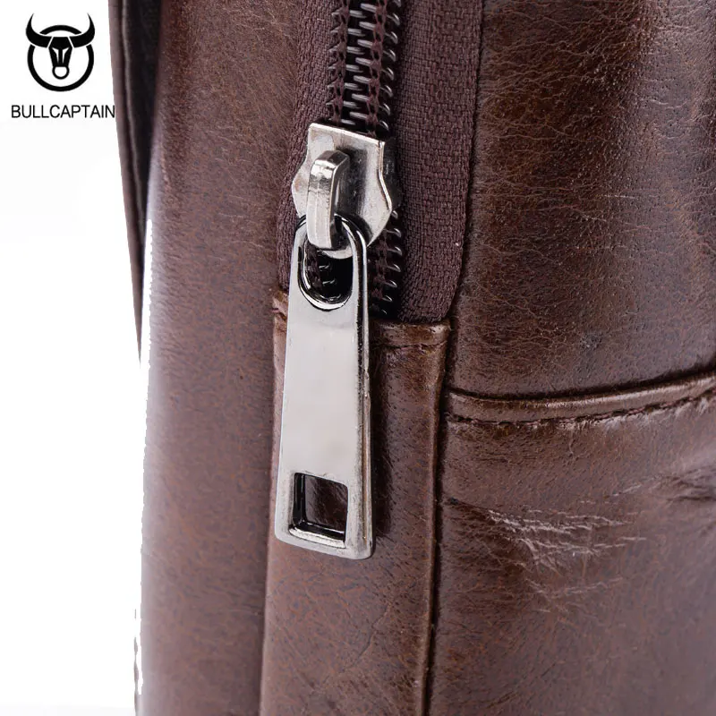 

BULL CAPTAIN 2017 MEN'S Leather Cigarette WAIST Bag Fanny Belt PACK WAIST PACK Coffee Small Money Phone Pocket Travel Small Bag